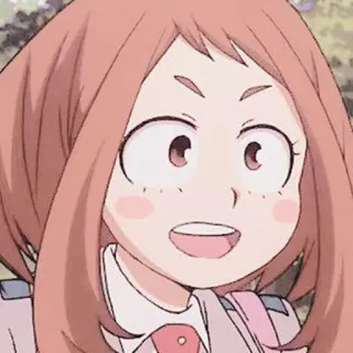 😀 Ochaco Uraraka My Hero Academia anime, my hero academia, ochaco uraraka, uraraka, hero, manga, character telegram sticker