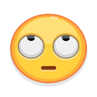 🙄 Emoji, Augen, Schauen, Hoch, Gelb telegram sticker