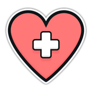 ❤ cuore, più, sanità, medico, aiuto, amore, salute whatsapp sticker