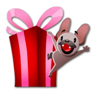 🎁 Hund, Geschenk, Geschenk, Feier, Feiertag, Welpe telegram sticker