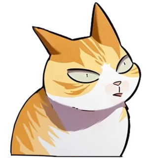 😯 kucing, tabby oranye, lucu, stiker, hewan, hewan peliharaan telegram sticker