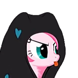 😜 pony, cartoon, hoodie, sticker telegram sticker