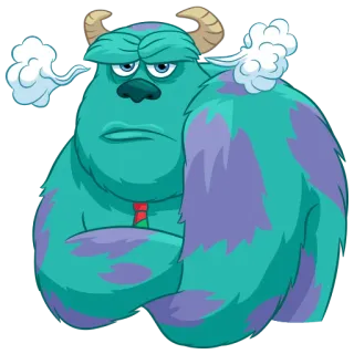 😤 Sully Monsters, Inc. Sully, Monster AG, wütend, Monster, Cartoon telegram sticker