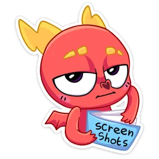 📸 SCREEN SHOTS screenshot, cartoon, funny, dragon, meme, sleepy whatsapp sticker
