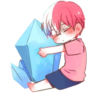 🤗 Todoroki Shoto My Hero Academia Anime, Karakter, Todoroki, Shoto, My Hero Academia, Es whatsapp sticker