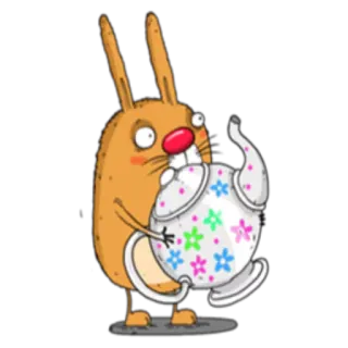 ☕️ coniglio, teiera, cartone animato, animale, carino, bizzarro whatsapp sticker