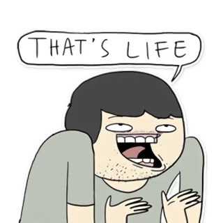 💁 THAT'S LIFE Dessin animé, Vie, Drôle, Expression, Personnage telegram sticker