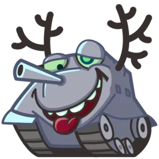 😋 Panzer, Cartoon, Fahrzeug, Militär whatsapp sticker