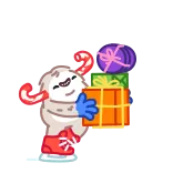 Yeti on Holidays telegram stickers