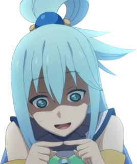 😨 Aqua Konosuba Anime, Konosuba, Aqua, Karakter, Lucu, Imut telegram sticker