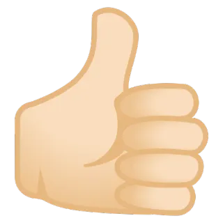 👍 jempol, suka, setuju, emoji, tangan telegram sticker