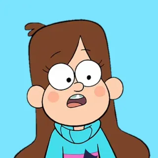 😦 Mabel Pines Gravity Falls cartoon, animated, Mabel Pines, Gravity Falls, character, funny telegram sticker