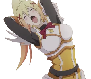 😱 Darkness Konosuba Anime, Konosuba, Darkness, Feminino, Personagem telegram sticker