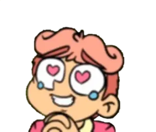 😍 любовь, влюблен, мультфильм, счастливый, милый whatsapp sticker