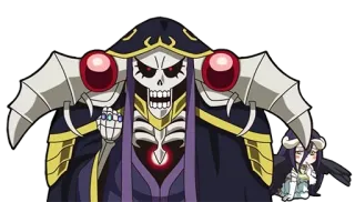 🤩 Ainz Ooal Gown Overlord Anime, Kerangka, Penyihir, Fantasi, Penguasa telegram sticker