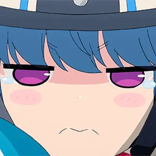 😩 Anime, Desenho animado, Chorando, Triste, Garota, Brava, Capacete telegram sticker