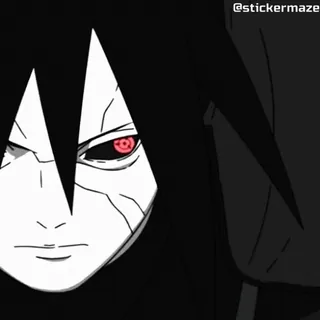 👀 Madara Uchiha Naruto 마다라, 우치하, 애니메이션, 나루토, 만화경 사륜안, 윤회안 telegram sticker