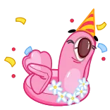 🥳 festa, compleanno, celebrazione, cartone animato, carino, animazione, personaggio telegram sticker