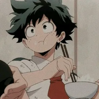 💛 Izuku Midoriya My Hero Academia Anime, Manga, Deku, Đồ ăn, Ăn uống telegram sticker