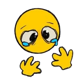 😥 Emoji, Sedih, Menangis, Kartun, Ilustrasi, Emosi telegram sticker