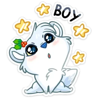 😳 BOY động vật, hoạt hình, dễ thương, ngôi sao, lấp lánh, bé trai telegram sticker
