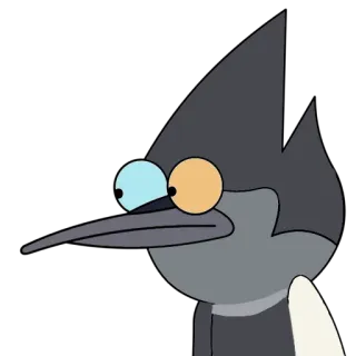 😶 Mordecai Regular Show Cartone animato, Uccello, Ghiandaia azzurra, Animato, Serie TV telegram sticker