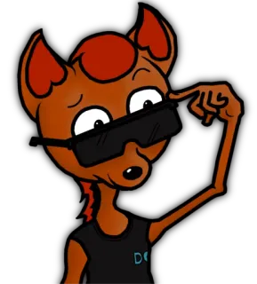 😎 Cartoon, Hund, Sonnenbrille, Figur, Illustration, Tier telegram sticker