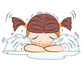 😭 triste, llorando, dibujos animados, emoción, ilustración telegram sticker
