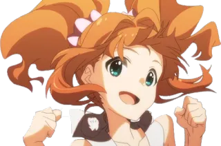 😃 anime, ragazza, carina, allegra, felice telegram sticker