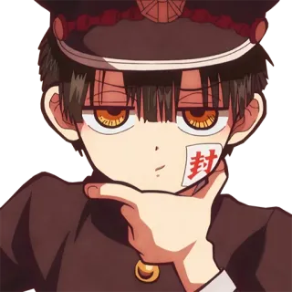 🤔 Hanako Toilet-Bound Hanako-kun Anime, Fantôme, École, Garçon, Surnaturel telegram sticker