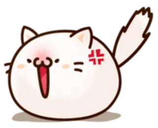 🐱 кот, животное, мультфильм, милый, злой, стикер telegram sticker