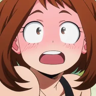 🎒 Ochaco Uraraka My Hero Academia anime, ochaco uraraka, my hero academia, mha, character, cartoon, fanart telegram sticker