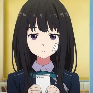 😐 Anime, Ragazza, Personaggio, Ritratto, Adesivo telegram sticker