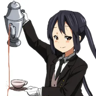 😏 Anime, Niedlich, Tee, Maid, Service, Kellnerin, Cartoon whatsapp sticker