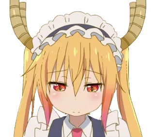 😔 Tohru Miss Kobayashi's Dragon Maid Anime, Dragon, Servante, Mignon, Dessin animé, Tohru whatsapp sticker