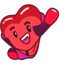 👋 하트, 사랑, 귀여운, 만화, 발렌타인 데이, 이모티콘, 스티커, 카와이 telegram sticker