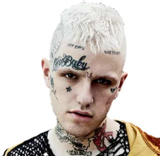 🐰 Lil Peep แร็ปเปอร์, นักดนตรี, ภาพเหมือน, นักร้อง, มีรอยสัก telegram sticker