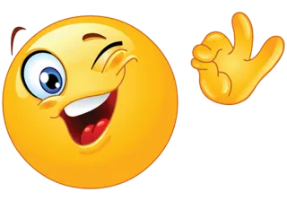 👌 emoji, face, okay, wink, yellow telegram sticker