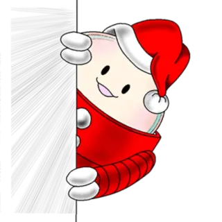 👀 papai noel, natal, feriado, fofo, desenho animado telegram sticker