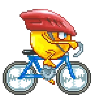 🚴 sticker, radfahrer, emoji, fahrrad, pixelkunst whatsapp sticker