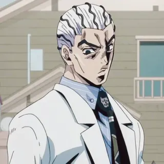 💥 Yoshikage Kira JoJo's Bizarre Adventure Anime, JoJo's Bizarre Adventure, Yoshikage Kira, villano, personaje whatsapp sticker