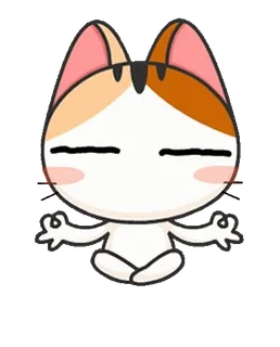 🧘‍♂️ mèo, yoga, thiền, zen, hoạt hình, động vật telegram sticker