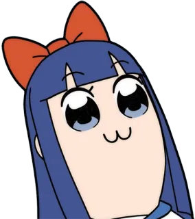 🙂 Pipimi Pop Team Epic anime, manga, pop team epic, pipimi, humor, comedy telegram sticker