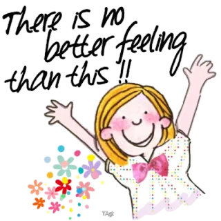 😆 There is no better feeling than this!! feliz, celebração, alegria, sentimento, positivo, incentivo whatsapp sticker