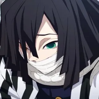 🖤 Obanai Iguro Demon Slayer 动漫, 漫画, 鬼灭之刃, 伊黑小芭内, 角色 whatsapp sticker