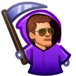 🎃 Sensenmann, Cartoon, Figur, Hoodie, Sense telegram sticker
