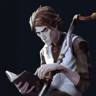 📖 Viktor Arcane arcane, viktor, scientist, reading, book telegram sticker