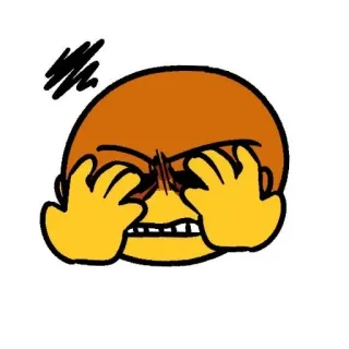 😵 Emoji, Amarah, Frustrasi, Marah, Stres, Meme telegram sticker
