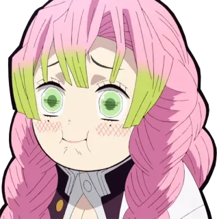 😆 Mitsuri Kanroji Demon Slayer Anime, Demon Slayer, Mitsuri Kanroji, Kawaii, Fofo, Mangá telegram sticker