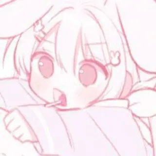 🩰 anime, bunny, cute, pink, lollipop telegram sticker